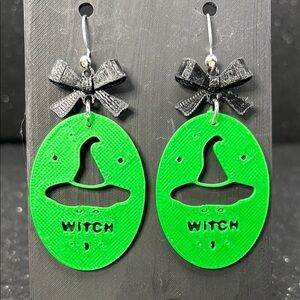 The Witchy Wink Earrings with Black Bows